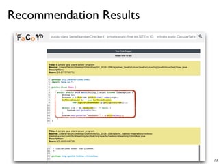 Recommendation Results
23
 