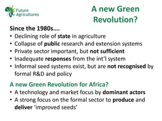 The Politics of Seed in Africa's Green Revolution | PPTX