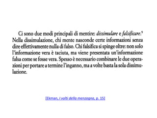 [Ekman, I volti della menzogna, p. 15]

 