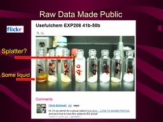 Raw Data Made Public
Splatter?
Some liquid
 