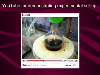 YouTube for demonstrating experimental set-upYouTube for demonstrating experimental set-up
 