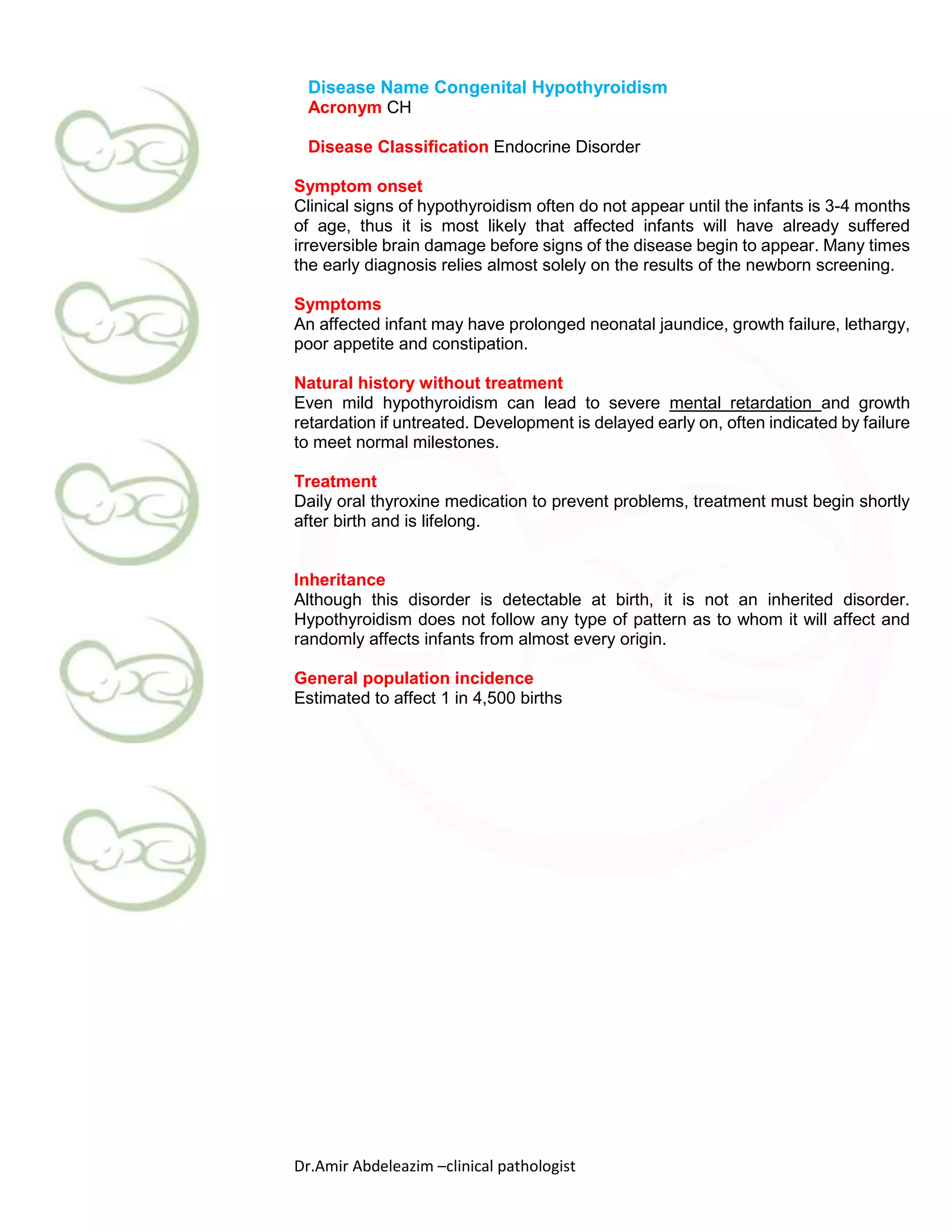 newborn screening kuwait fact sheet 22 disorders | PDF