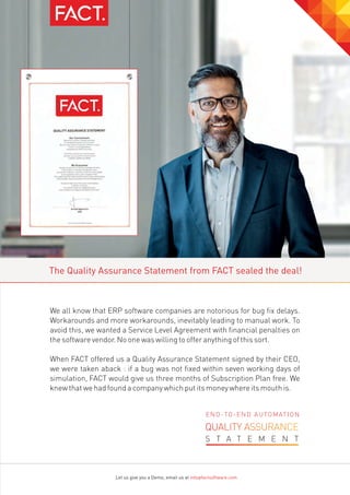 FACT ERP.NG - The Next generation ERP Software | PDF
