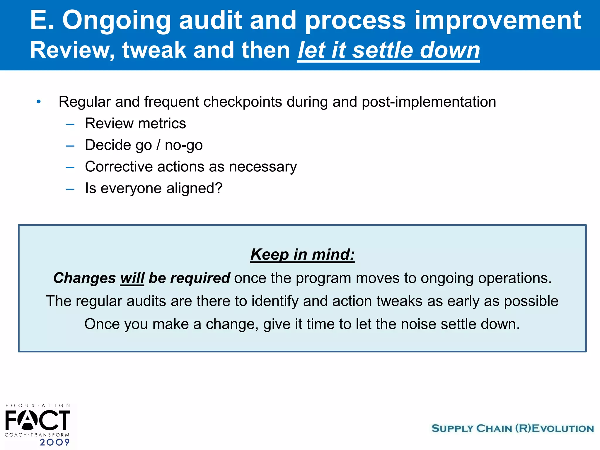 Fact2009 How To Operationalize Your Strategies