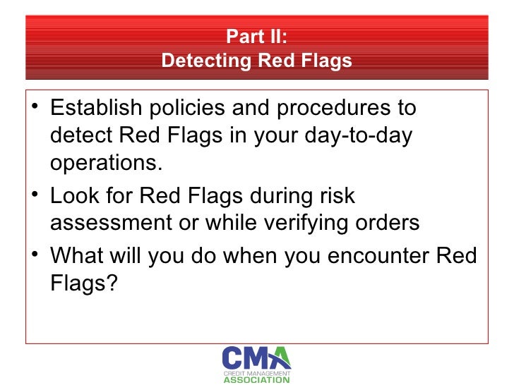 FACTA Red Flags Rule Compliance