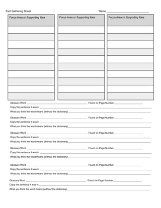 Fact gathering sheet | PDF