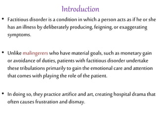 Factitious disorder | PPTX