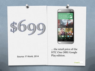 … the retail price of the
HTC One (M8) Google
Play edition.