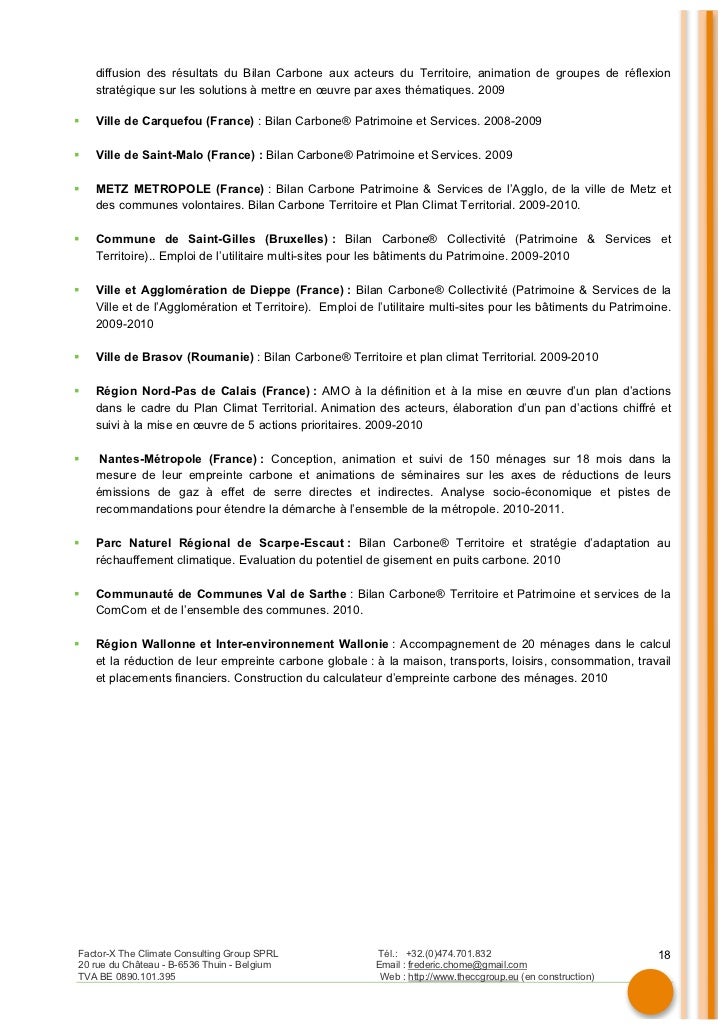Exemple de CV expert bilan carbone