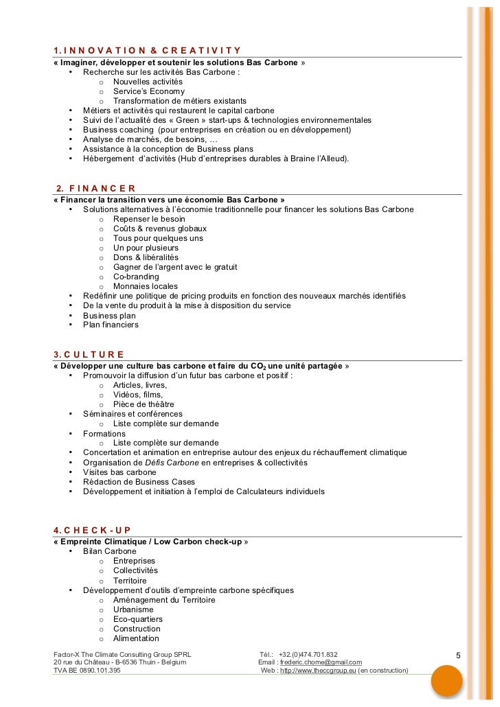 Exemple de CV expert bilan carbone