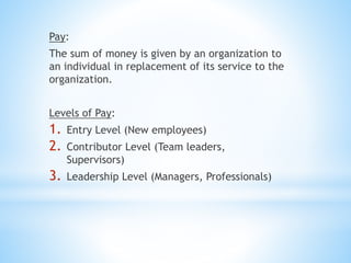 Factors affecting on levels of pay | PPTX