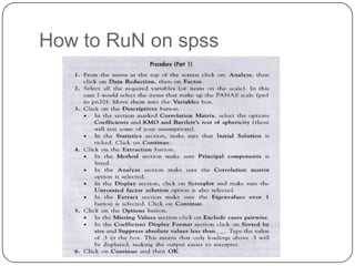 How to RuN on spss
 