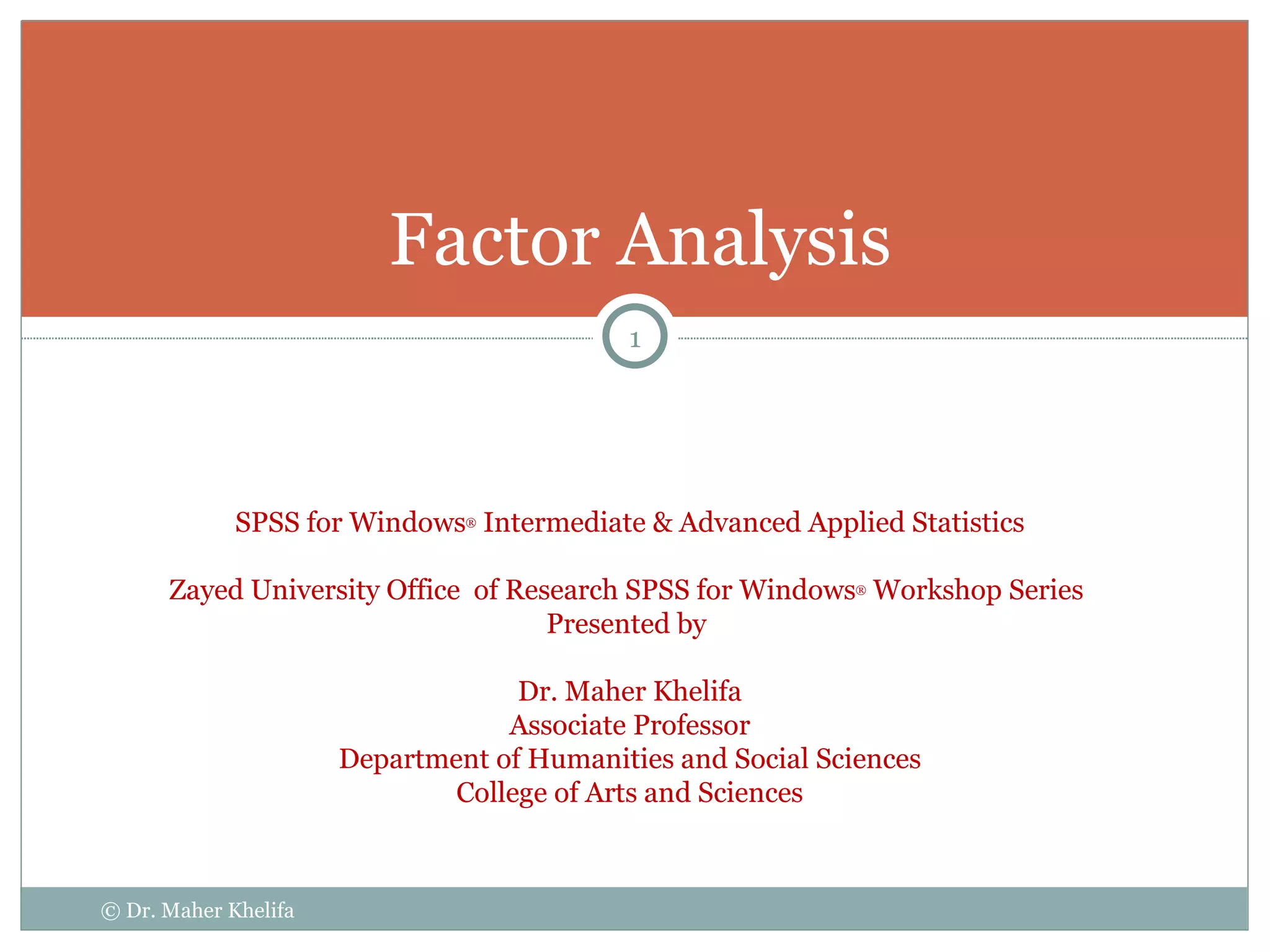 Factor analysis | PPT