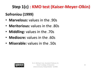 Kmo Table Factor Analysis, Assumptions. Exploratory Factor Analysis and ...