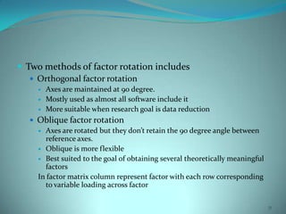 Factor Analysis in Research | PPTX