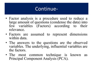 QCI WORKSHOP- Factor analysis- | PPTX