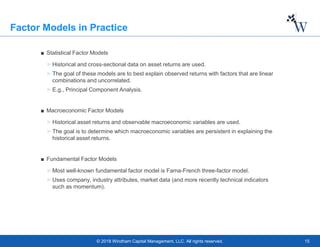 Factor Analysis: Understanding Portfolio Risk | PDF