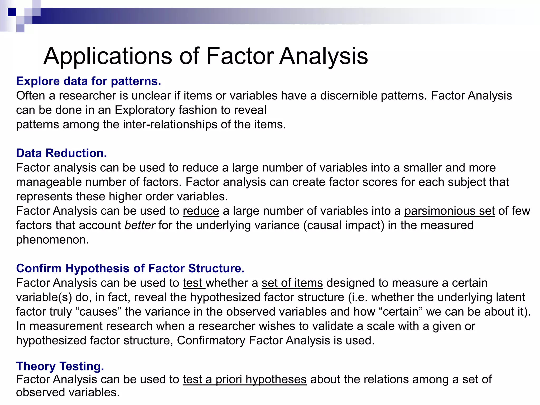 Factor analysis (1) | PPTX