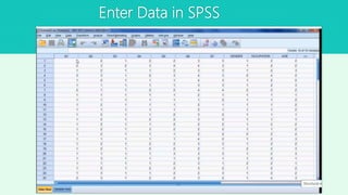Enter Data in SPSS
 