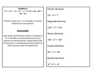 Factor común | PPTX