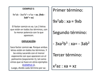 Factor común | PPTX