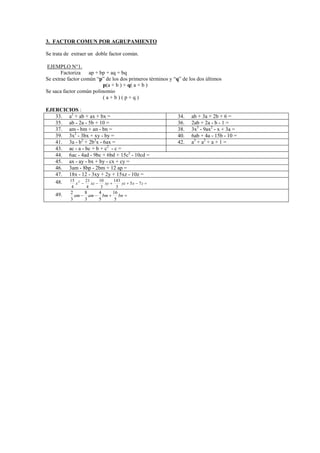 Factor comun | PDF