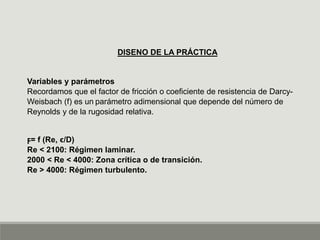 Factor de friccion en tuberias | PPTX
