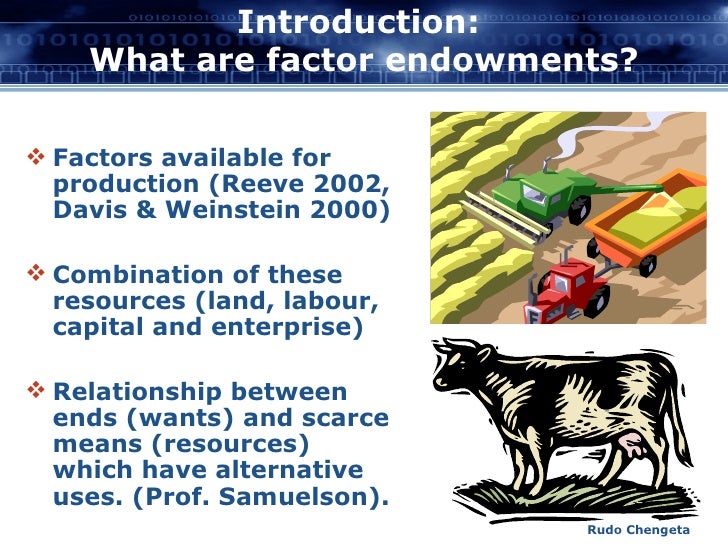 Factor Endowments And Effect On Trade