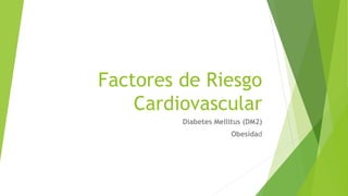 Factores de Riesgo
Cardiovascular
Diabetes Mellitus (DM2)
Obesidad
 