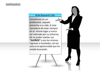 EMPRESARIOS4Life Research USA Para descubrir la oportunidad más lucrativa del mercado, comuníquese con Pablo Meoño al 908 338 2111 y reserve su asiento para escuchar el plan de negocio completamente gratis en Plainfield, este  Viernes 30 de Septiembre del 2011 a las 7:00 PM.