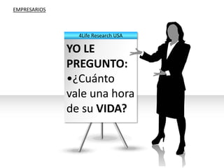 EMPRESARIOS4Life Research USA                ¡SALGA            YA        DE    LA TRAMPA!