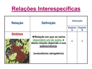 Relações Interespecíficas