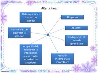 AlteracionesInatención idiopáticaHipeconcentraciónInestabilidadDistraibilidadPerplejidad