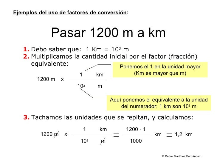 Factores Conversión