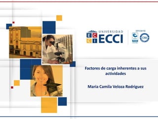 Factores de carga inherentes a sus
actividades
Maria Camila Veloza Rodriguez
 