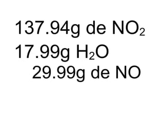Factores de conversion  reaccion