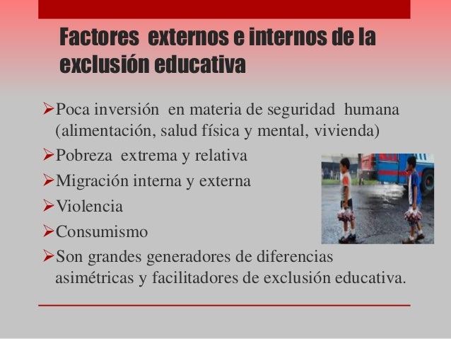 Factores de exclusion social
