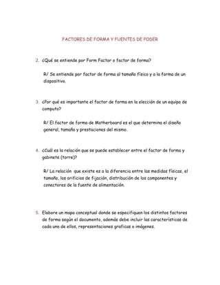FACTORES DE FORMA Y FUENTES DE PODER<br />,[object Object]