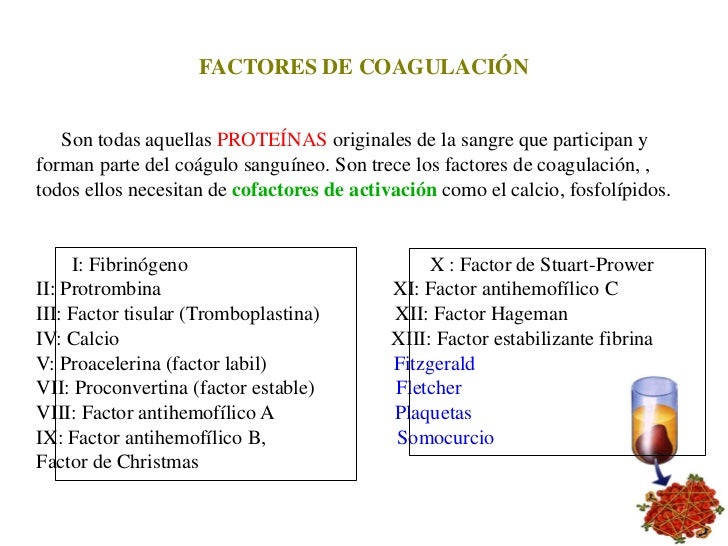 Factores de la coagulación