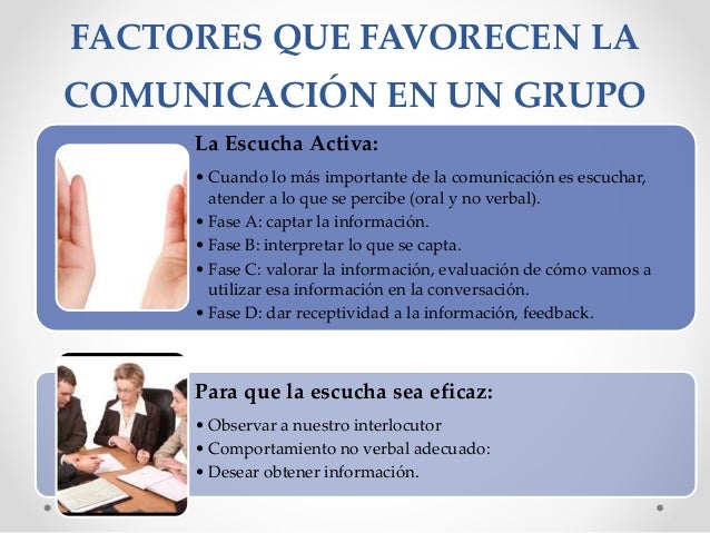 Factores de la comunicación en un grupo