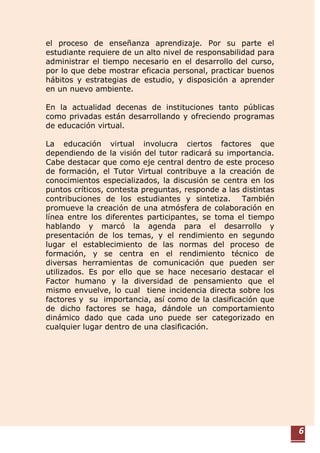 La Calidad de los Contenidos ………………Pág. 14