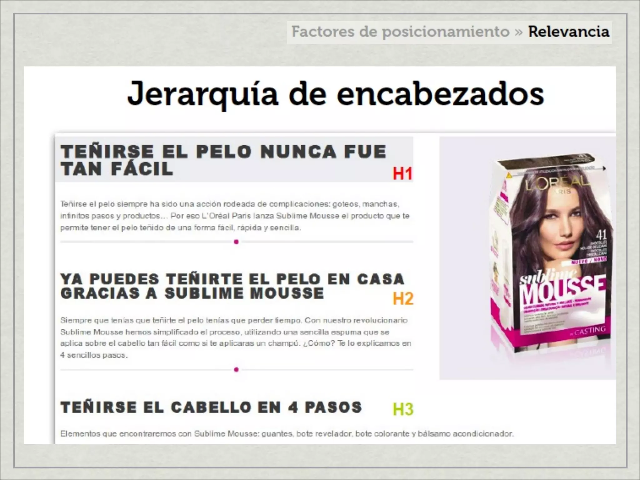 Factores de posicionamiento en internet