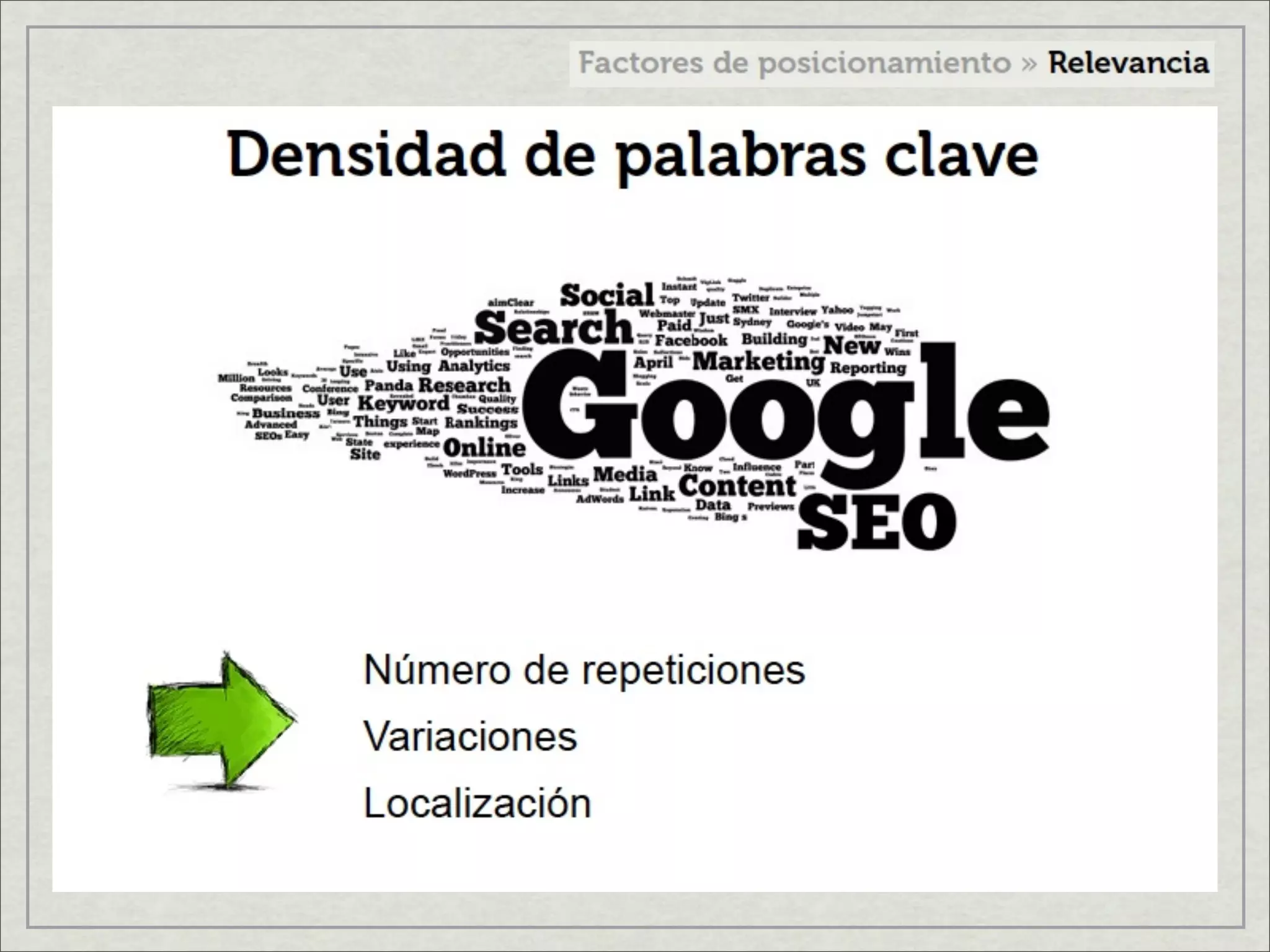 Factores de posicionamiento en internet