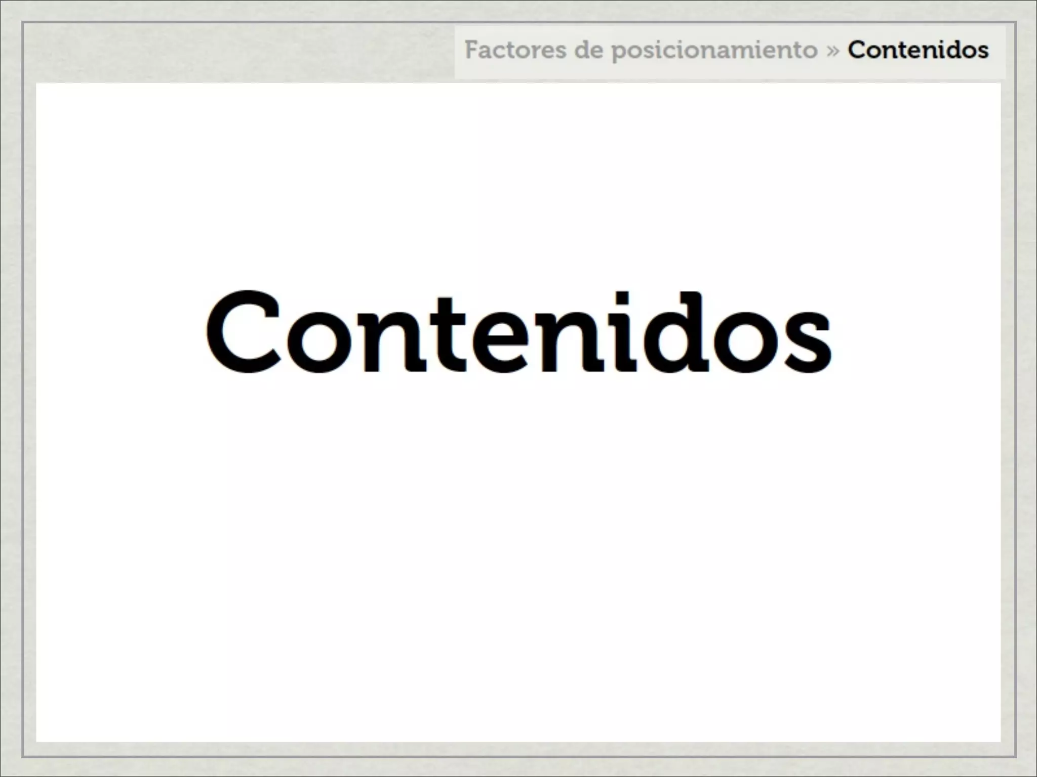 Factores de posicionamiento en internet