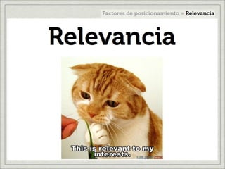 Factores de posicionamiento en internet