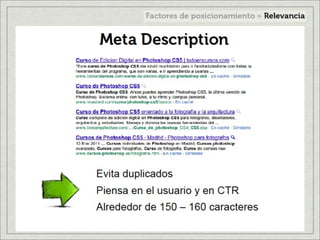 Factores de posicionamiento en internet