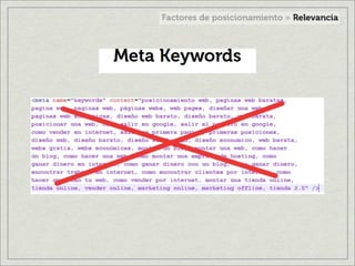 Factores de posicionamiento en internet