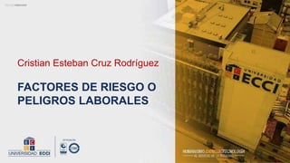 Cristian Esteban Cruz Rodríguez
FACTORES DE RIESGO O
PELIGROS LABORALES
 