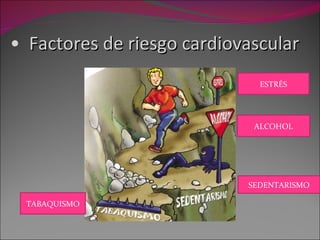 Factores de riesgo cardiovascular ALCOHOL ESTRÉS SEDENTARISMO TABAQUISMO 