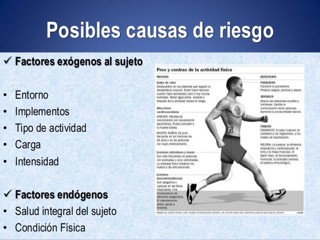 Factores de riesgo en la actividad física Factores de riesgo en la actividad física